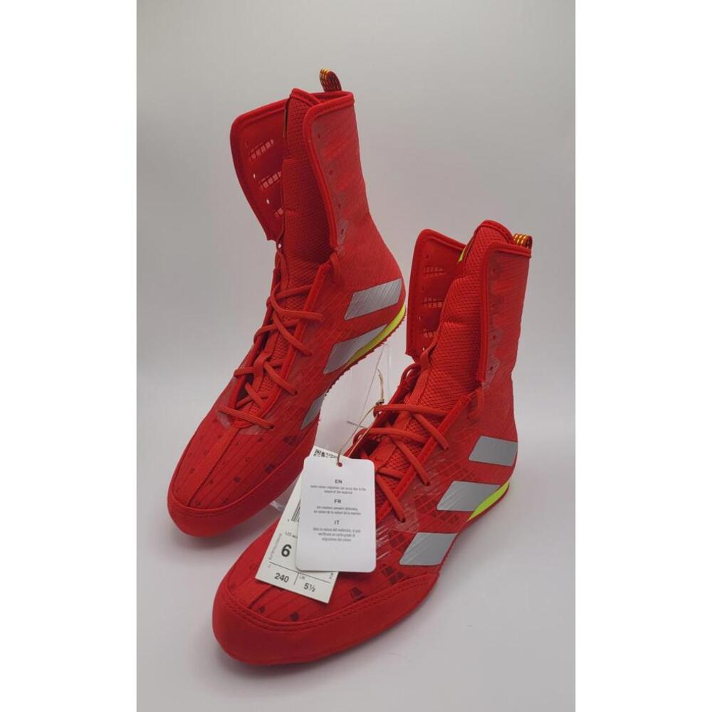 Adidas Box Hog 4 Boxing MMA Shoes Red Silver Yellow JP9846 Men's Size 6